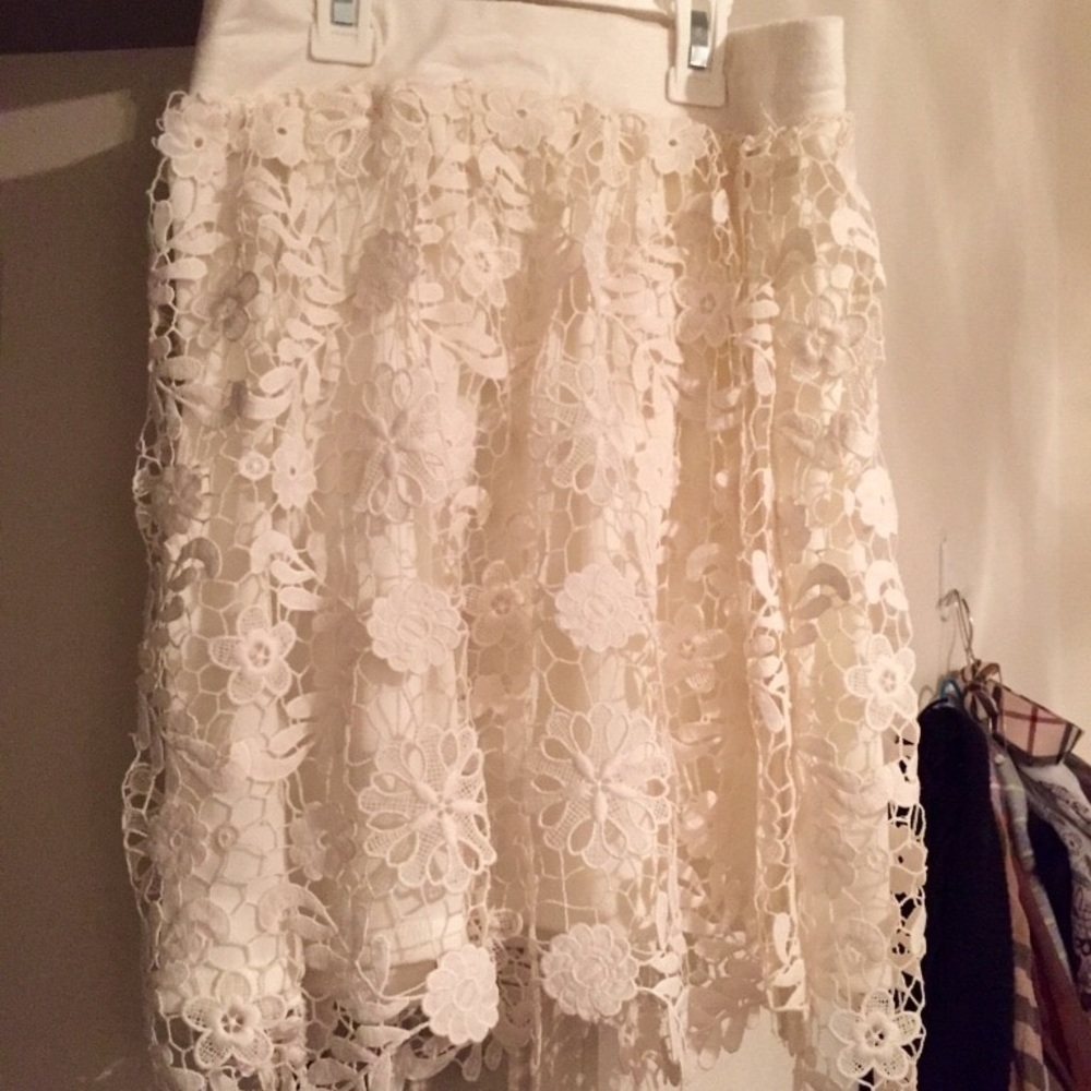 🔥NWT ANTHROPOLOGIE LACE DAISY CHAIN HIPPY SKIRT!✌🏼🌸